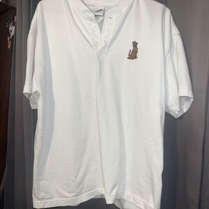 Vintage Scooby Doo Warner Brothers Studio Store Polo Shirt Mens XL White Cotton